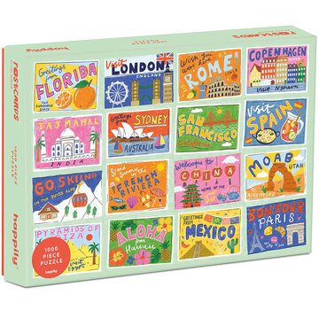 Happily Happily Postcards Puzzle 1000pcs