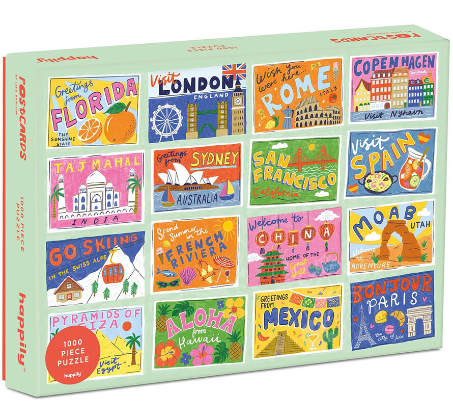 Happily Postcards Puzzle 1000pcs