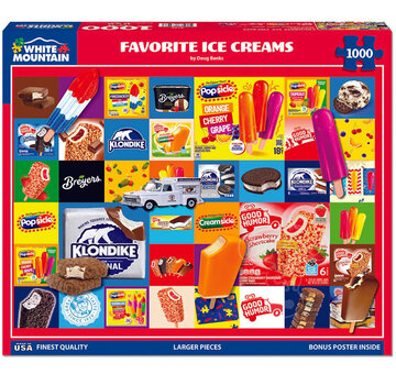White Mountain White Mountain Favorite Ice Creams Puzzle 1000pcs