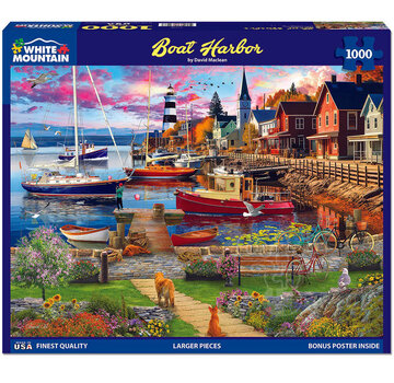 White Mountain White Mountain Boat Harbor Puzzle 1000pcs