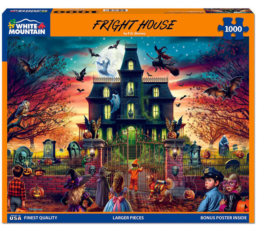 White Mountain Fright House Puzzle 1000pcs