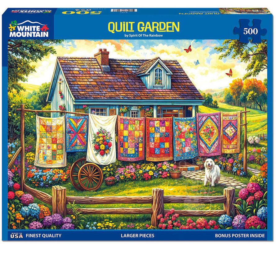 White Mountain Quilt Garden Puzzle 500pcs