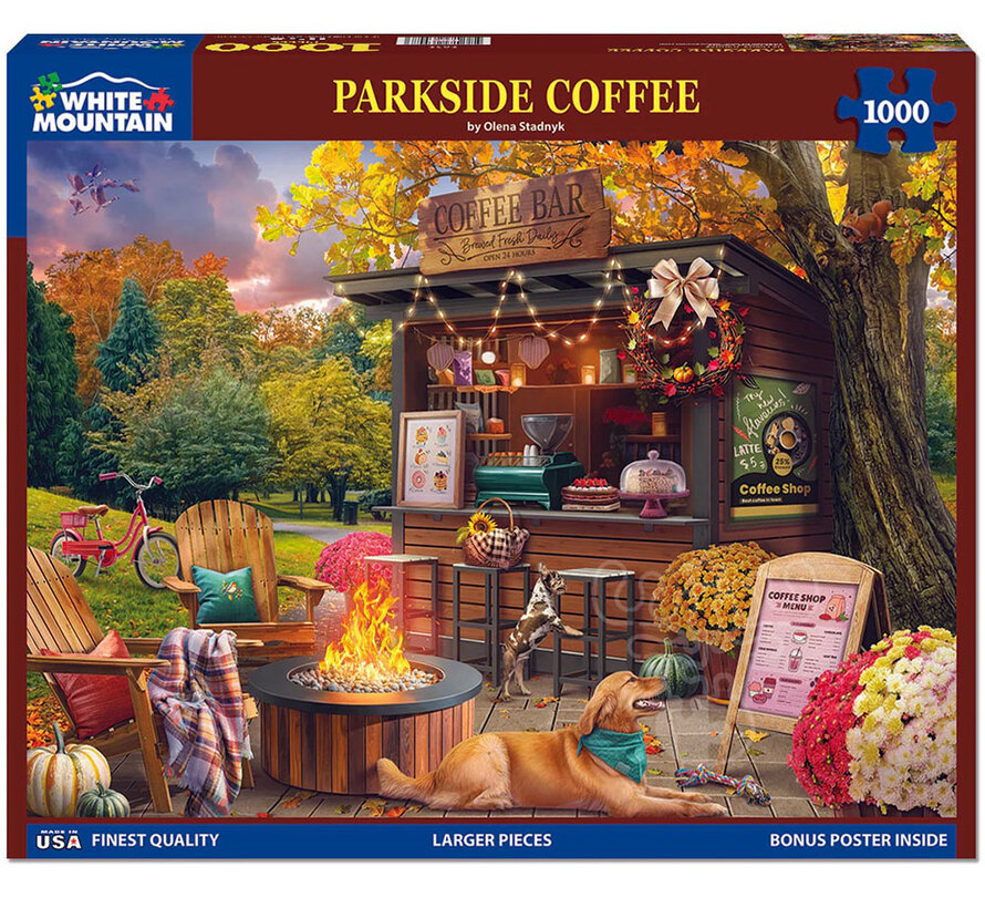 White Mountain  Parkside Coffee  Puzzle 1000pcs
