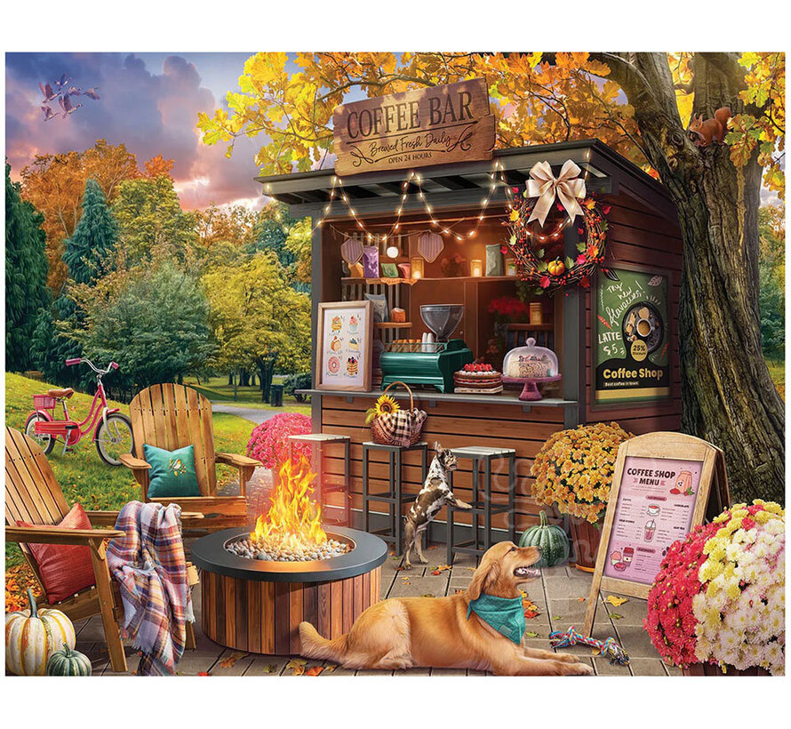 White Mountain  Parkside Coffee  Puzzle 1000pcs
