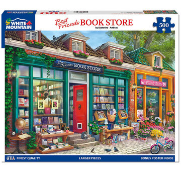 White Mountain White Mountain Best Friends Book Store Puzzle 500pcs