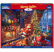 White Mountain White Mountain Sleepy Santa Puzzle 1000pcs