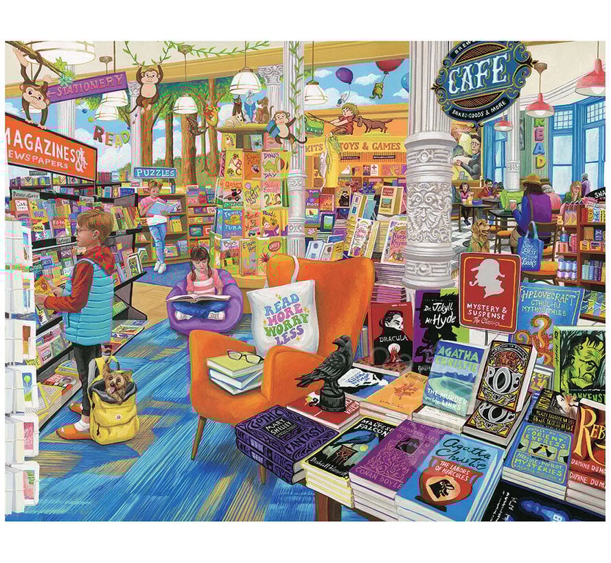 White Mountain Cafe Bookstore Puzzle 1000pcs
