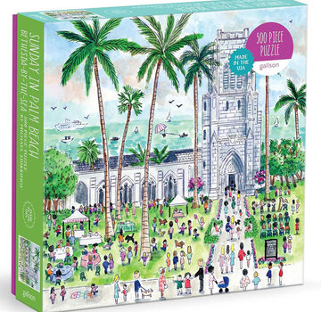 Galison Galison Michael Storrings Sunday in Palm Beach Bethesda by the Sea Puzzle 500pcs