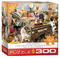 Eurographics Giordano: Living Room Pups XL Family Puzzle 300pcs