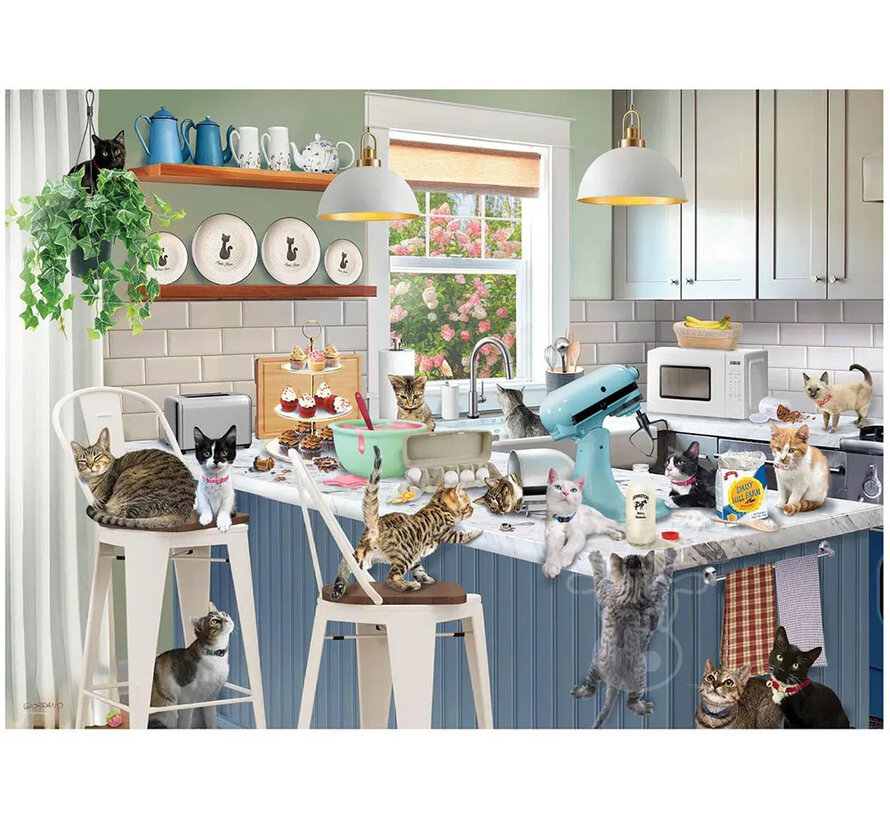 Eurographics Giordano: Sloppy Kitten Kitchen XL Family Puzzle 300pcs