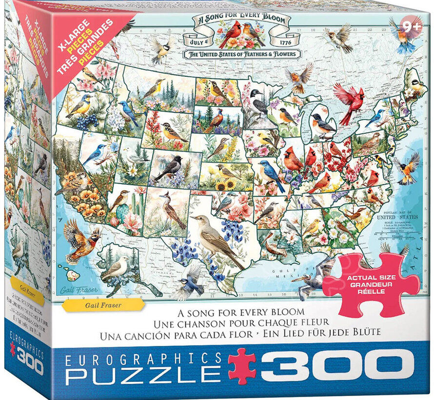 Eurographics Fraser: A Song for Every Bloom XL Family Puzzle 300pcs