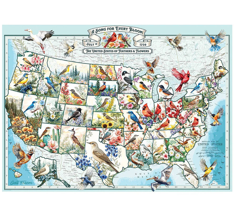 Eurographics Fraser: A Song for Every Bloom XL Family Puzzle 300pcs