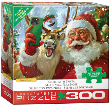 Eurographics Eurographics Steward: Selfie with Santa XL Family Puzzle 300pcs