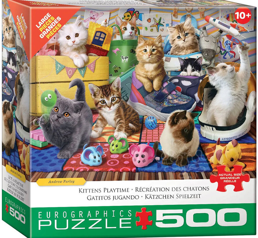 Eurographics Farley: Kittens Playtime Large Pieces Family Puzzle 500pcs