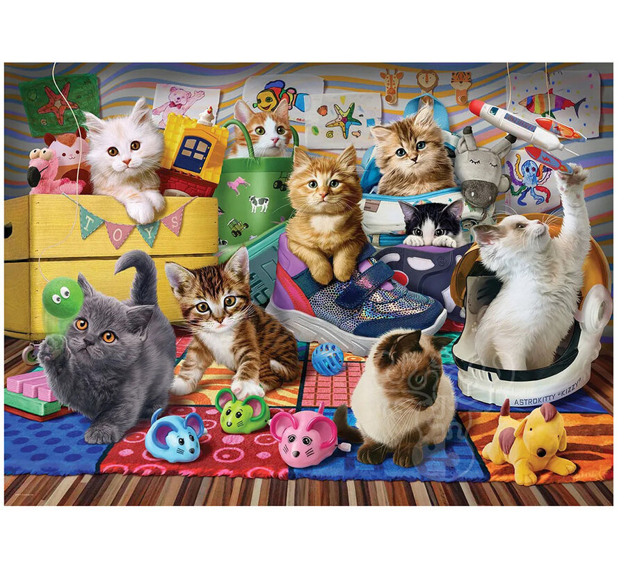 Eurographics Farley: Kittens Playtime Large Pieces Family Puzzle 500pcs