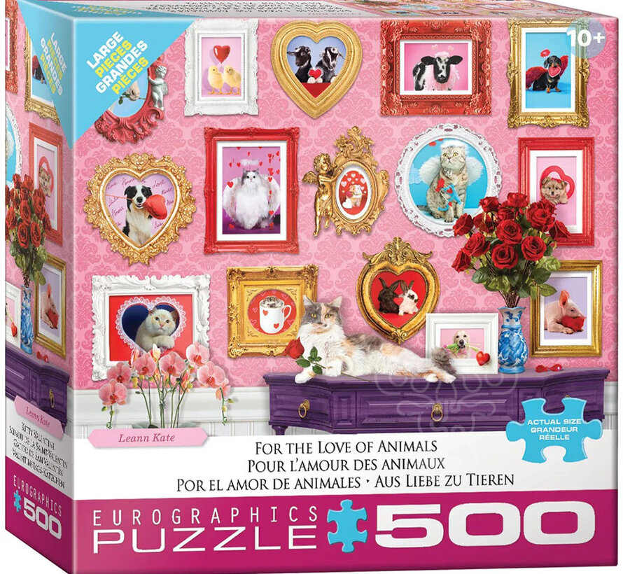 Eurographics Kate: For the Love of Animals Large Pieces Family Puzzle 500pcs