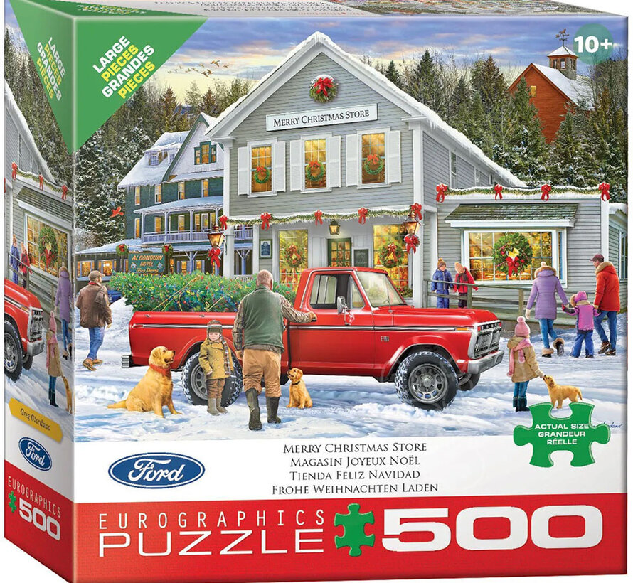 Eurographics Giordano: Merry Christmas Store Large Pieces Family Puzzle 500pcs