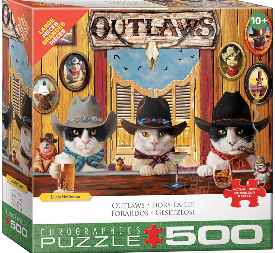 Eurographics Heffernan: Outlaws Large Pieces Family Puzzle 500pcs
