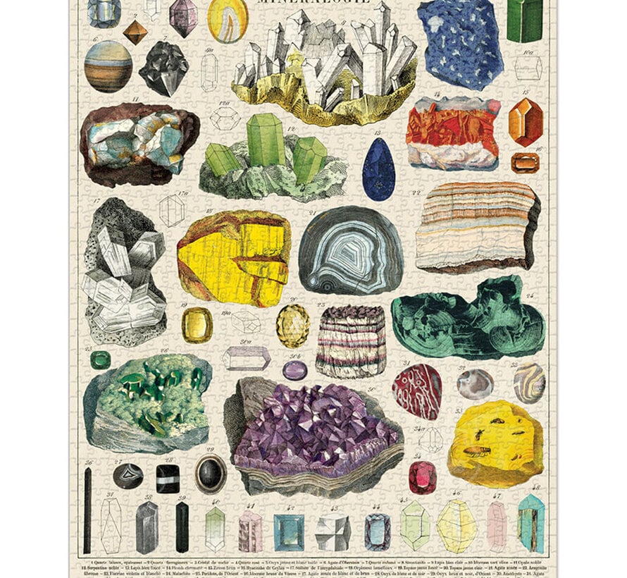 Cavallini Vintage: Mineralogy Puzzle 1000pcs