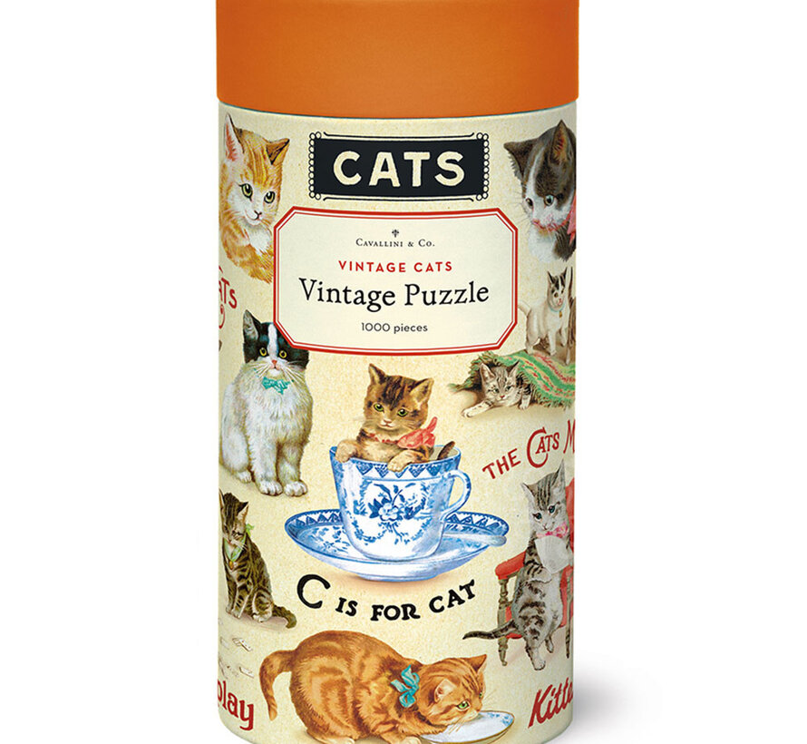 Cavallini Vintage: Vintage Cats Puzzle 1000pcs