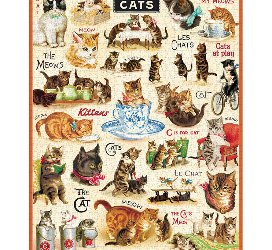Cavallini Vintage: Vintage Cats Puzzle 1000pcs