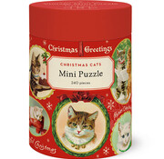 Cavallini Cavallini Vintage: Christmas Cats Mini Puzzle 240pcs