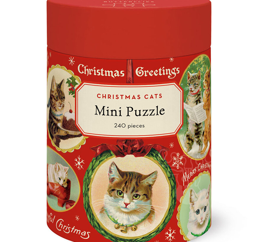 Cavallini Vintage: Christmas Cats Mini Puzzle 240pcs