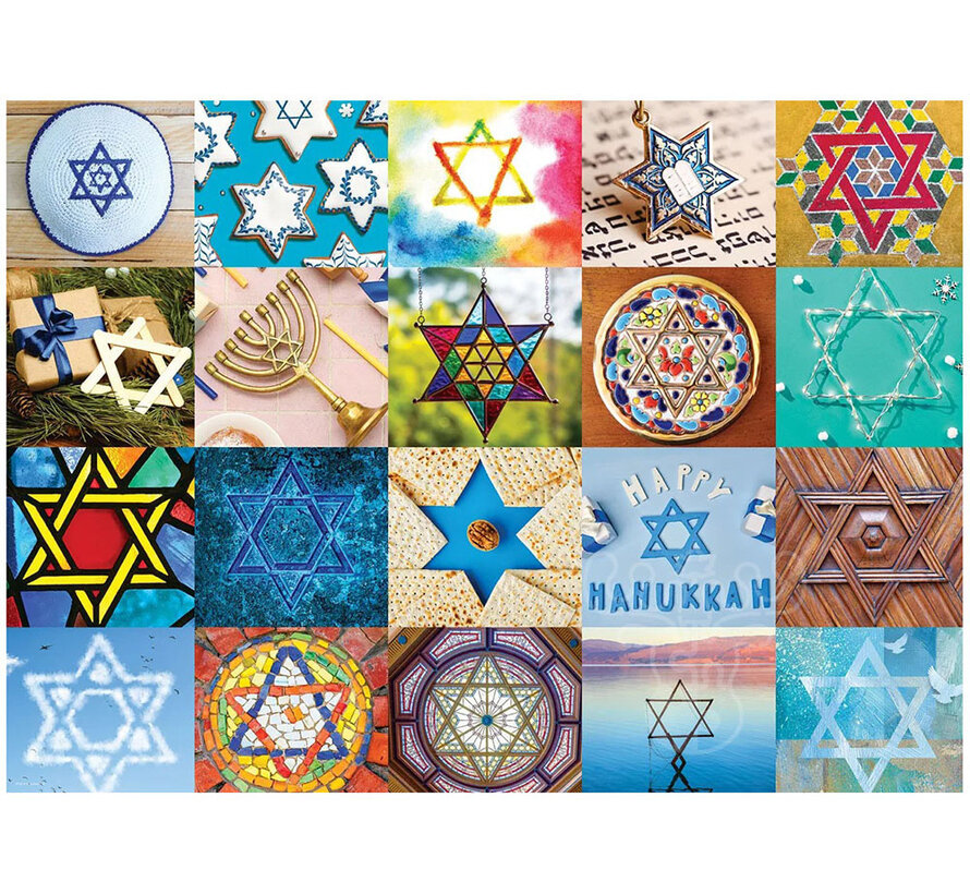 Eurographics Seasonal: Star of David Collage Puzzle 1000pcs