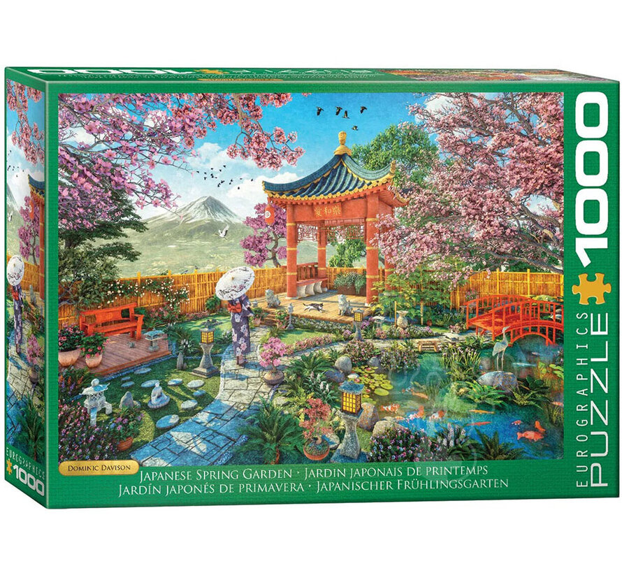 Eurographics Artist Label Davison: Japanese Spring Garden Puzzle 1000pcs