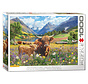 Eurographics Artist Label Kate: Highland Cows Puzzle 1000pcs
