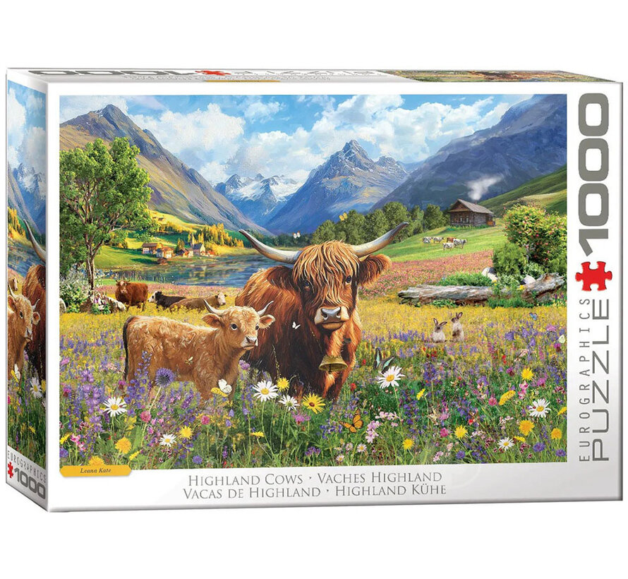 Eurographics Kate: Highland Cows Puzzle 1000pcs