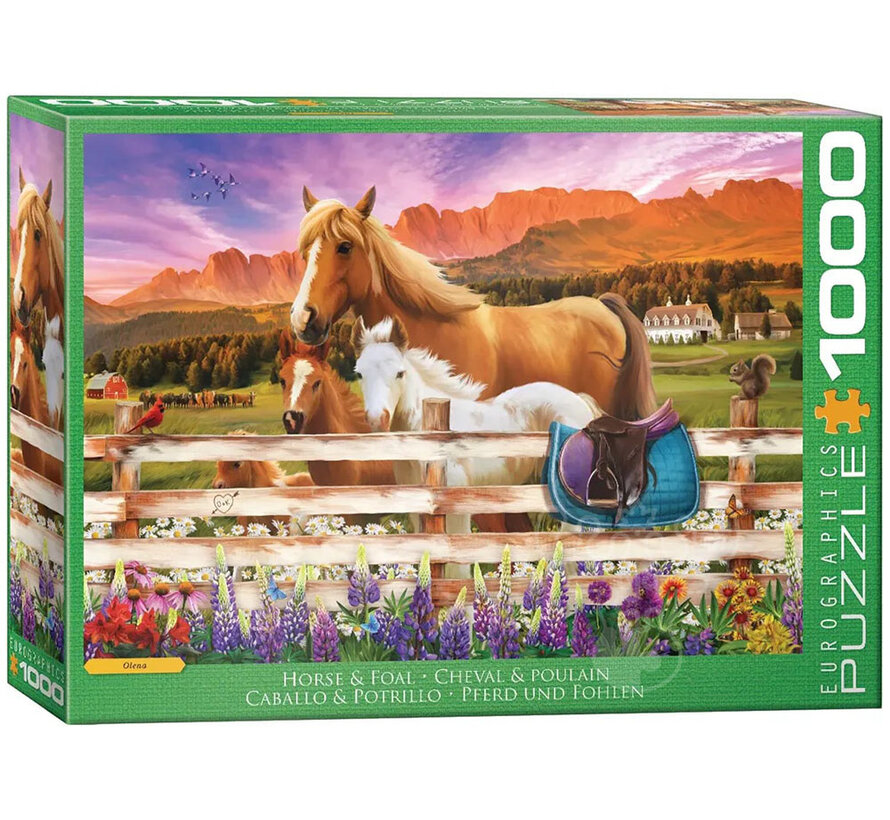Eurographics Artist Label Olena: Horse and Foal Puzzle 1000pcs