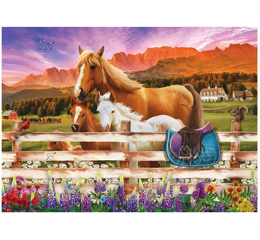 Eurographics Artist Label Olena: Horse and Foal Puzzle 1000pcs