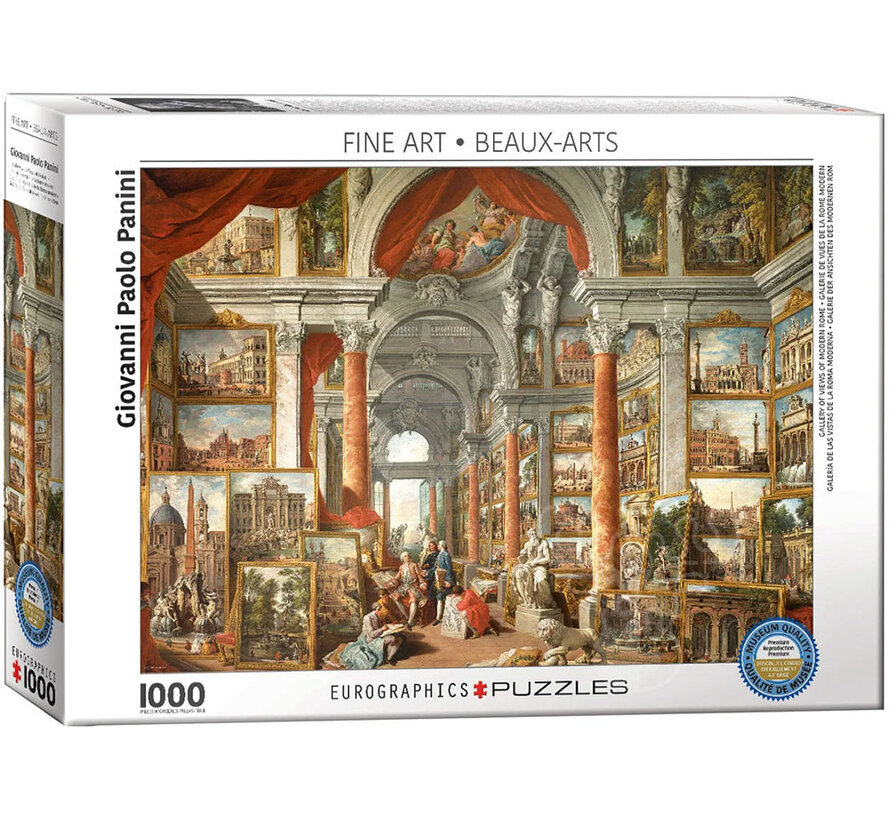 Eurographics Fine Art Panini: Gallery of Views of Modern Rome Puzzle 1000pcs