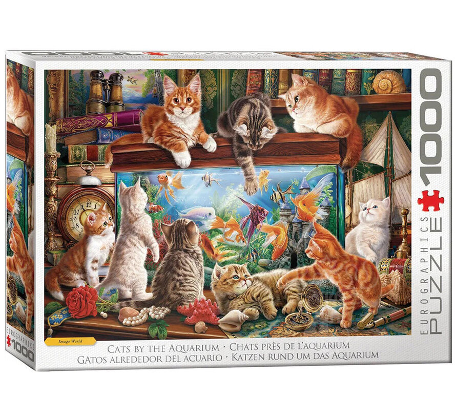 Eurographics Artist Label Image World: Cats by the Aquarium Puzzle 1000pcs
