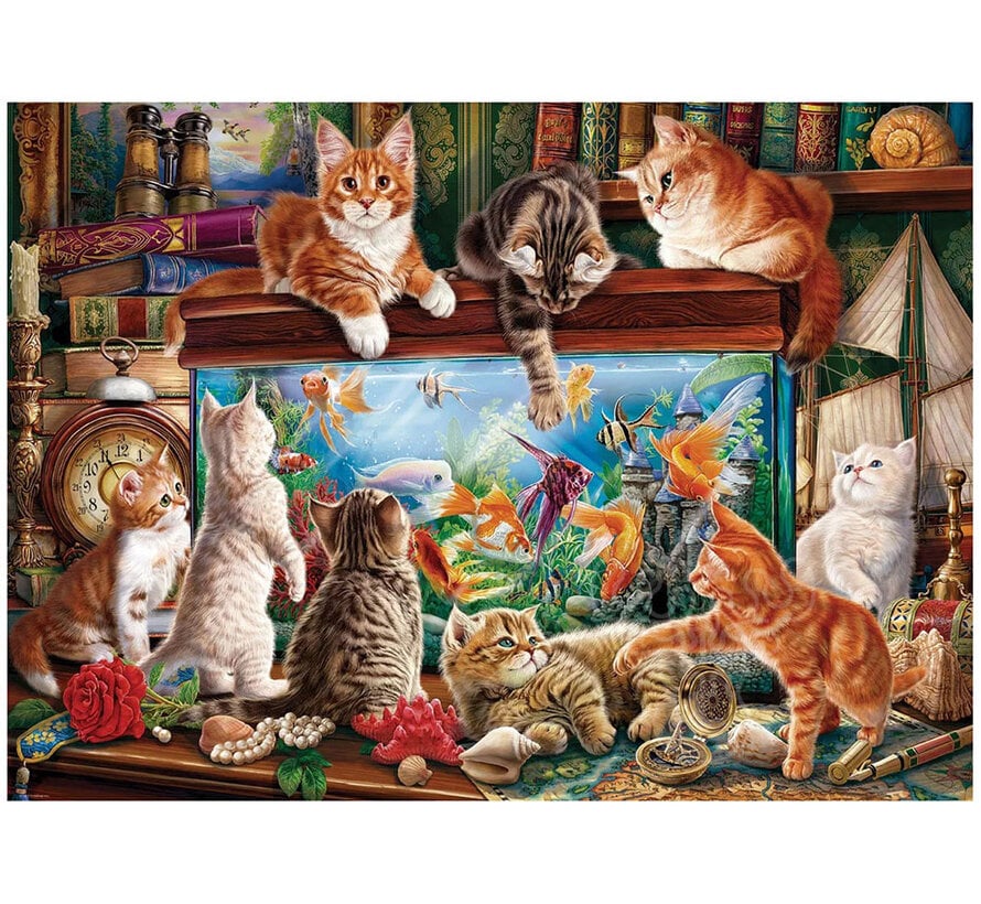 Eurographics Image World: Cats by the Aquarium Puzzle 1000pcs