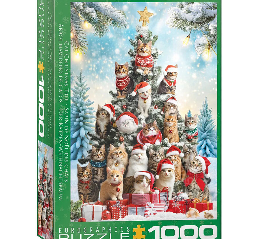 Eurographics Corti: Cat Christmas Tree Puzzle 1000pcs