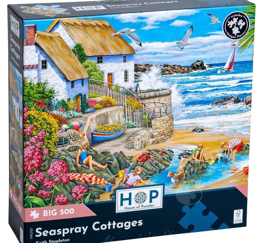 House of Puzzles Seaspray Cottages Puzzle Big 500pcs