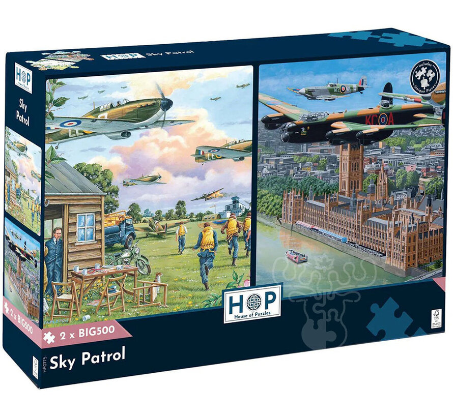 House of Puzzles Sky Patrol Puzzle Big 2 x 500pcs