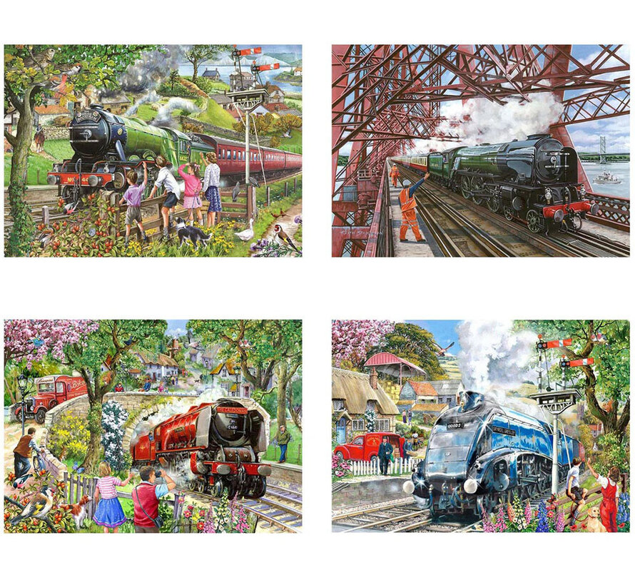 House of Puzzles Steaming Along Puzzle 4 x 500pcs