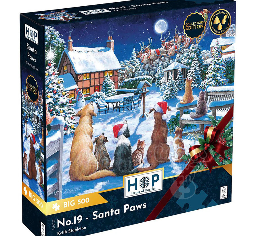House of Puzzles Santa Paws Puzzle Big 500pcs