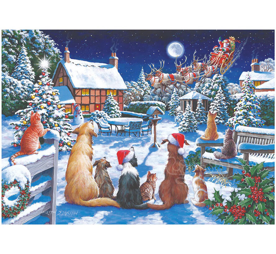 House of Puzzles Santa Paws Puzzle Big 500pcs