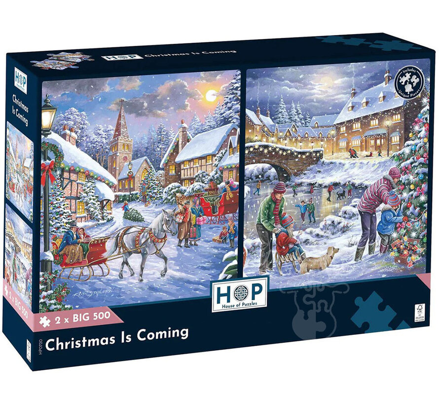 House of Puzzles Christmas Is Coming Puzzle Big 2 x 500pcs
