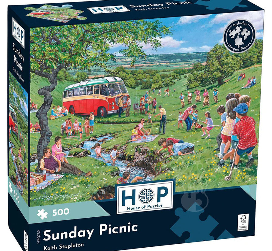 House of Puzzles Sunday Picnic Puzzle 500pcs
