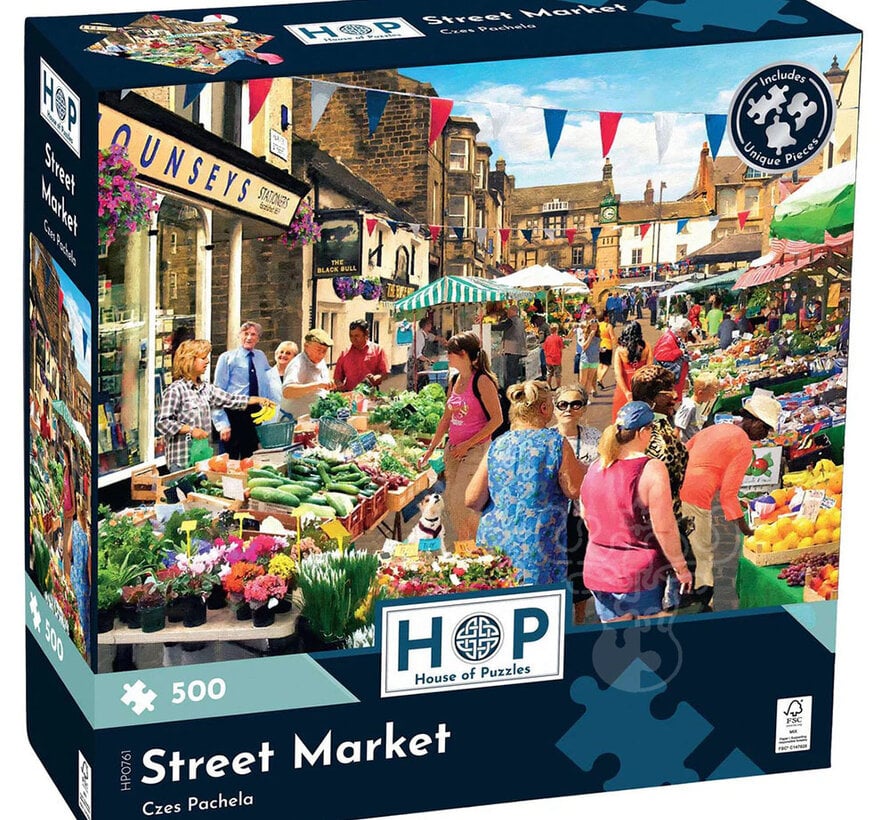 House of Puzzles Street Market Puzzle 500pcs