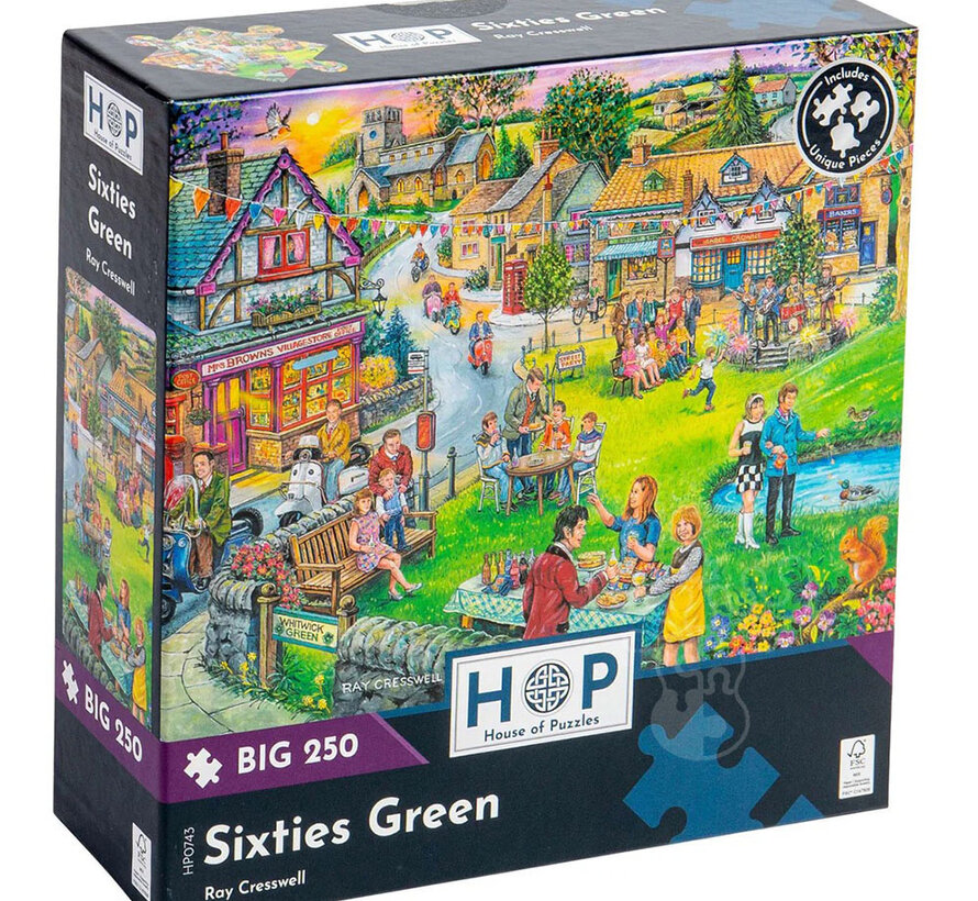 House of Puzzles Sixties Green Puzzle Big 250pcs