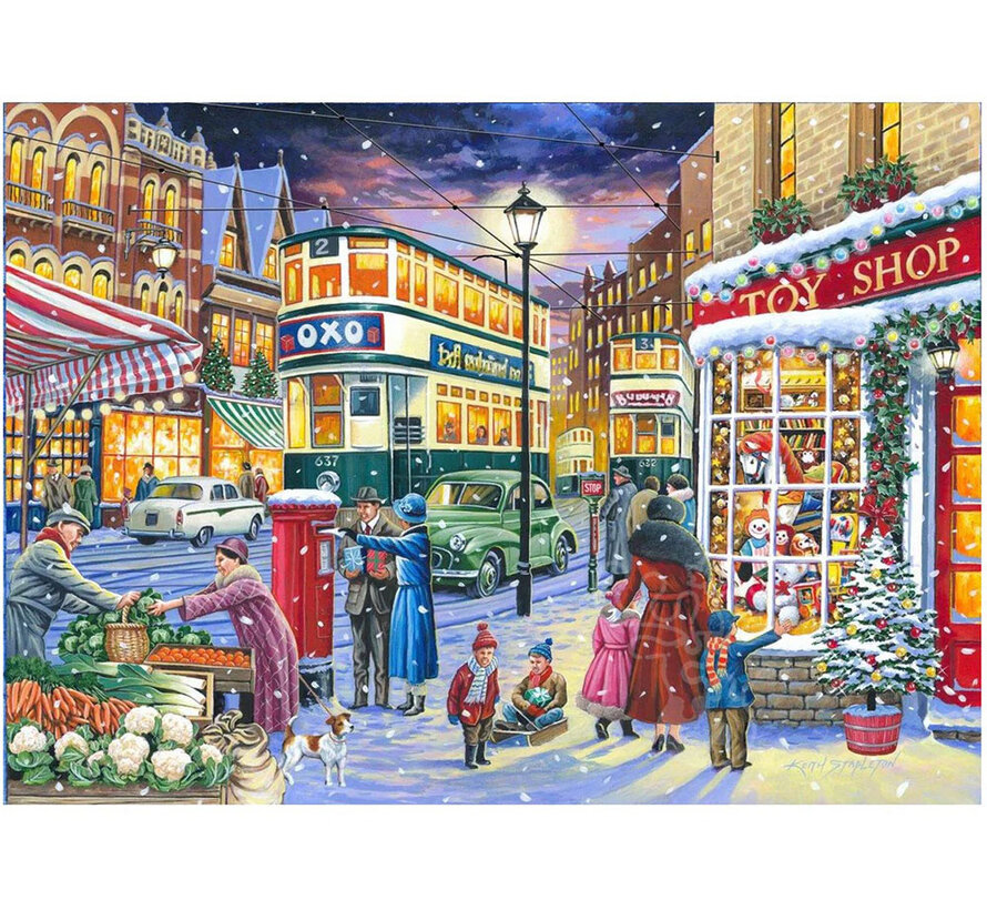 House of Puzzles Catching The Tram Spot the Difference Puzzle 1000pcs