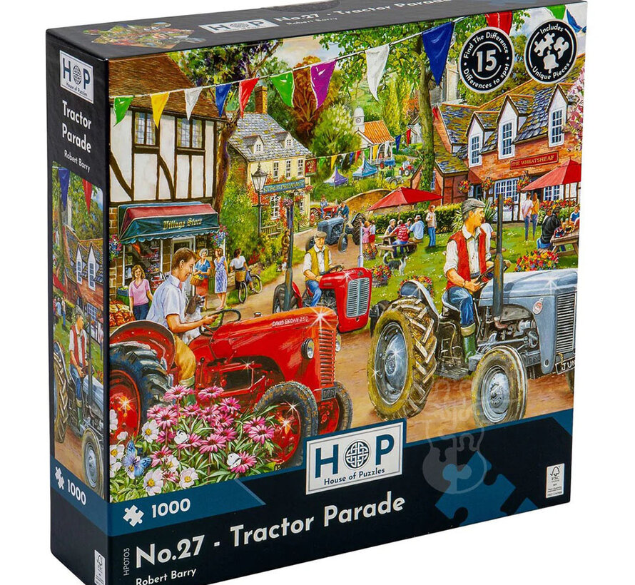 House of Puzzles Tractor Parade Spot the Difference Puzzle 1000pcs