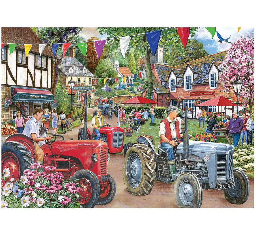 House of Puzzles Tractor Parade Spot the Difference Puzzle 1000pcs