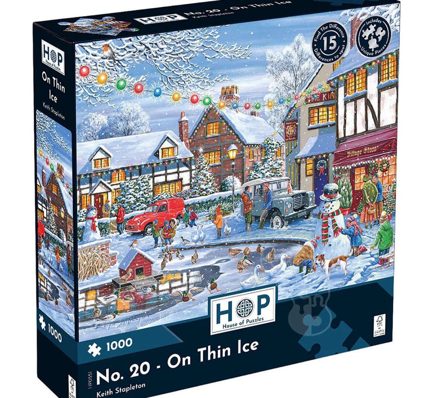 House of Puzzles On Thin Ice Spot the Difference Puzzle 1000pcs